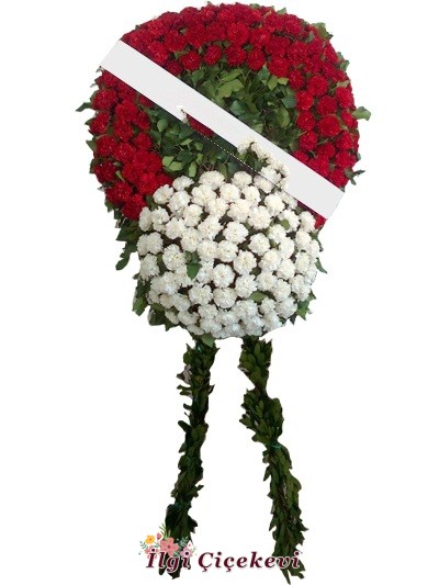 Kırmızı Beyaz Cenaze Çelengi